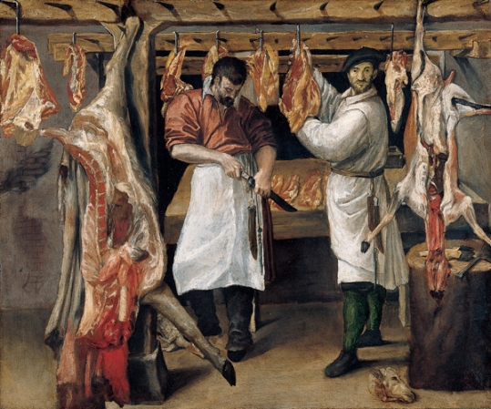 'The_Butcher's_Shop',_oil_on_canvas_painting_by_Annibale_Carracci